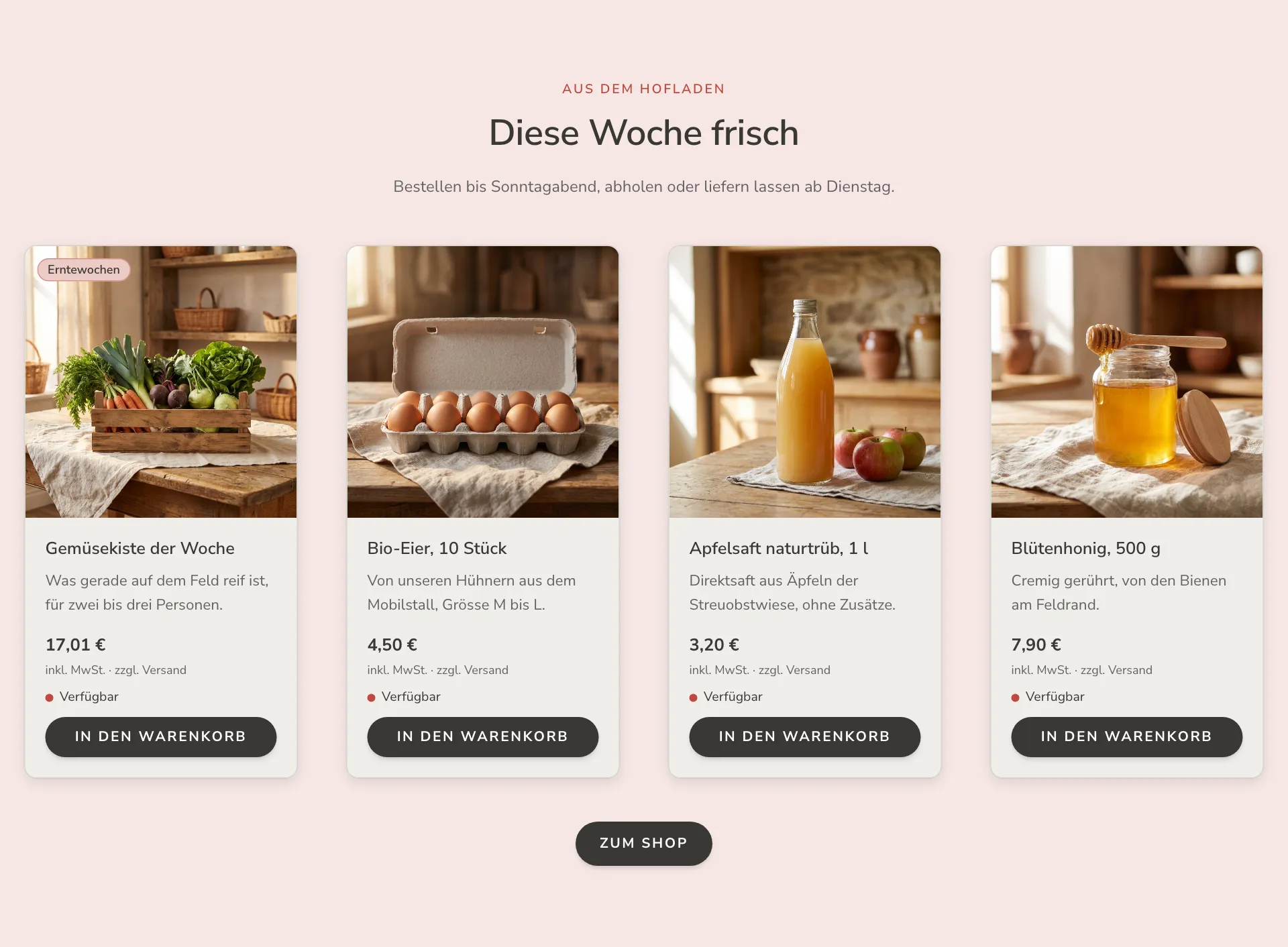 Hofladen Birkenhof: Haftanın teklifi