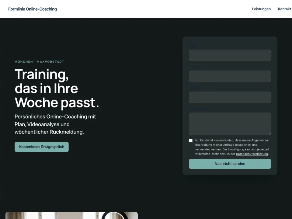 Formlinie Online-Coaching